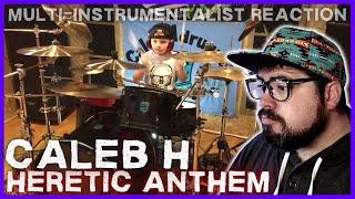 Multi-Instrumentalist Reacts to 6yo Caleb H DRUMS to Slipknot! 'Heretic Anthem'