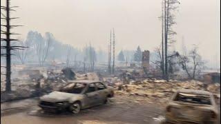 Raw video shows damage caused by Jasper fire