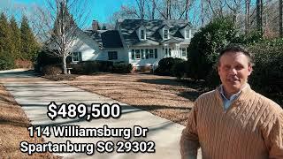 Spacious 4 Bedroom Home for Sale in Spartanburg SC with Large Backyard and walk out basement!