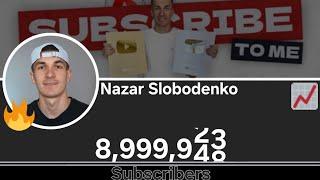 Nazar Slobodenko Hits 9M Subscribers || YT Battles stream moment