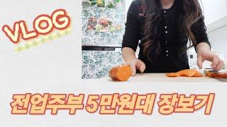 (  경기도 집노비 VLOG ) 5만원대 장보기 | 반짝반짝 집청소 | 정리정돈 | 식비절약 | 요리 | 전업주부 브이로그 |