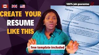 How to write an ATS-friendly RESUME | Grab Recruiter's attention in 2024! | Free Template