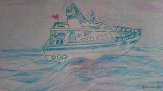 Нарисовать Яхту  карандашами / Draw A Yacht / Desenhar Um Iate / Nacrtaj Jahtu / Урок Рисования