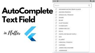 Flutter AutoComplete Text Field and Search | Flutter Tutorial