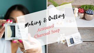Making Activated Charcoal Soap - Soap Cutting | Second Spring Naturals