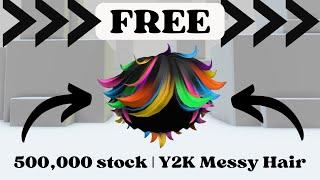 How To Get Free Messy Hair In Roblox | Black And Rainbow Messy Hair | Roblox Free limited UGC Y2K