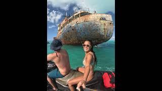 EXPLORING ABANDONED SHIPWRECK ON JETSKI #shorts #abandoned #explore