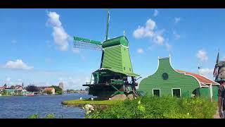 Dutch Windmills Village and Traditional Clog Shoes. #travel #lifestyle. AMSTERDAM, NETHERLANDS 