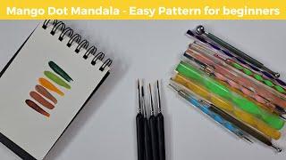 Mango Dot mandala - Dot Art - Dot painting - Step by Step - ATM Creations - 2023