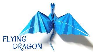 How to make the Flying Dragon with 1 piece of origami. cool simple easy tutorial