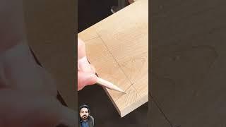 I made a simple dovetail joint using hand tools. #shorts #quickturn #platebender #diywoodworking