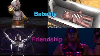 Mortal Kombat 9 & 11 All Guest Characters Babalities and Friendships