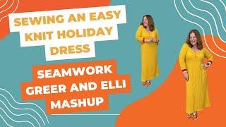 Sewing an Easy Knit Holiday Dress: Seamwork Greer/Elli Mashup