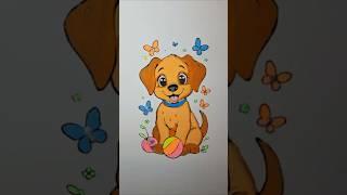 Bringing a Happy Doggo to Life!  Creative Coloring Flow
