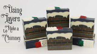 Creating a Snowy Chimney Scene w/ Soap Scrapers and Stamps