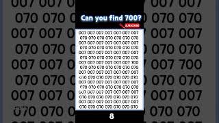 Find 700!! #iqtest #numbers#game#speedtest