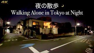 [4K] A Cold Night Walk Through Tokyo’s Quiet Suburbs | ASMR Ambience