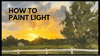 How to Paint Strong Light in Watercolor - 3 Keys - Matthew White