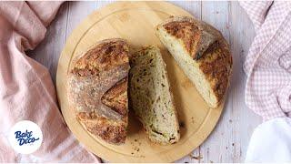 How to Make Pesto & Cheese Filled Sourdough Bread