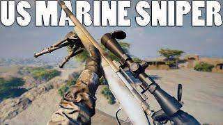 REALISTIC COMBAT WITH THE US MARINE M24 SNIPER  - Squad Realism Mod Gameplay