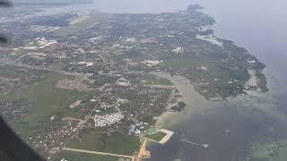 Mactan Cebu Runway Traffic, PAL Q400 Takeoff, Olango Island Aerial View