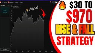  Turn $30 into $970 Fast! Rise/Fall Trading Method on Deriv 