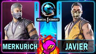 MK1 Merkurich (SMOKE) VS Javier (SCORPION)Mortal Kombat 14K 60ᶠᵖˢ