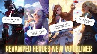 NEW VOICELINES FOR SEPTEMBER REVAMPED HEROES | Mobile Legends