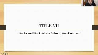 Corporation Code Part 6 and 7 - Meetings and Shares of Stocks