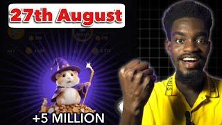 How To UNLOCK 27th August Hamster Daily Combo Cards Today  and CLAIM your 5MILLION HAMSTER COIN