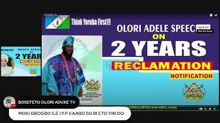 TWO YEARS RECLAMATION IN YORUBA LAND I.Y.P.DRY 12/18/24