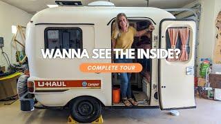 Rare U-Haul CT-13 Camp Trailer Walkthrough (Complete Tour From Solo Traveler)