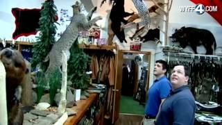 Taxidermy displays growl in department store