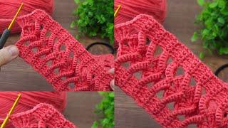 wow.. new model!!! Very easy tunisian crochet bandana making. let's learn together #crochet