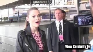 Jaime King Talks to the Paparazzi at LAX Airport