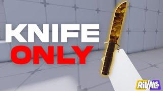 KNIFE Only CHALLENGE in RIVALS! (Roblox)