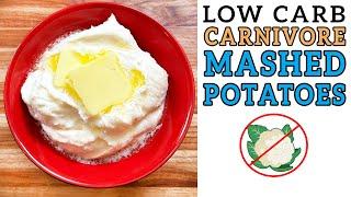 VIRAL Carnivore Mashed "Potatoes"  NO CAULIFLOWER Keto Faux-tato Recipe!