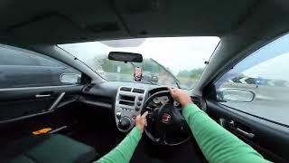 HONDA CIVIC TYPE R POV DRIVE RAIN (VERY WET)