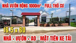 Mua Nhà Vườn ven Bình Chánh 1000m2 full thổ với tài chính 3 tỷ trả trước, có cây ăn trái + ao, SHR .