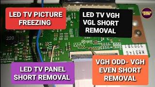 Led Tv Picture Freezing & Slow motion Problem Repair on Lg Tv||Vgh vgh Short Removal ||vghvgl Bypass