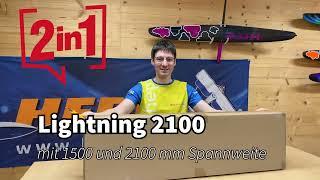 Unboxing: Der Lightning 2100 Elektro-Segler - für ein schnelles Flugerlebnis dank der PNP Ausführung