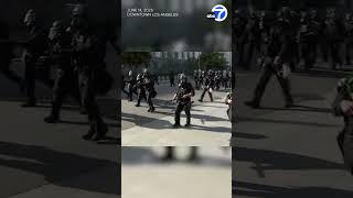LAPD, other agencies clear protest crowds in downtown LA