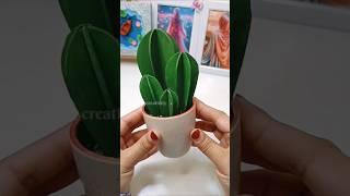 easy cactus DIY #diy #artandcraft #handmade #handmadeseller #homedecor #youtubepartner #papercraft