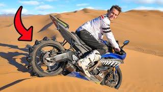 Crotch Rocket with Paddle Tire in Sand Dunes!