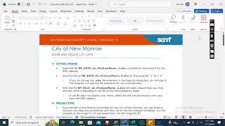 Excel 2019 | Module 1: SAM Project 1b | City of New Monroe | ENTER AND UPDATE CITY #newperspectives