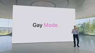 Apple WWDC 2024 Keynote But It Says "Gay Mode for iPhone"