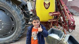 OZİ SAHALARA DÖNDÜ// BUĞDAYLARA İLAÇ ZAMANI // MASSEY FERGUSON 5450