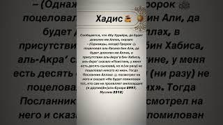 (Однажды, когда) пророк поцеловал аль-Хасана бин Али в присутствии аль-Акра‘а бин Хабиса #hadees