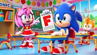 Brewing Cute Baby SONIC Gets An F On His Test Today?| Funny Story | Sonic The Hedgehog 3 Animation