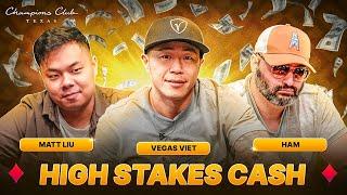 High Stakes $25/$50 ($100) NLH Cash featuring Vegas Viet, Matt L & Ham!